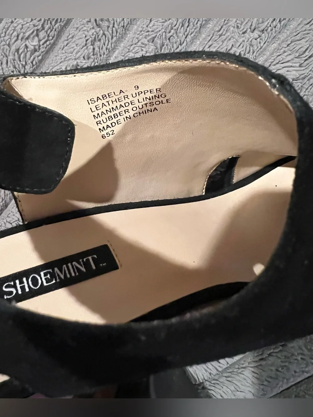 SHOEMINT ISABELA BLACK SUEDE PEEP TOE HEEL SLINGBACK PLATFORM WEDGE SHOES 9 NEW